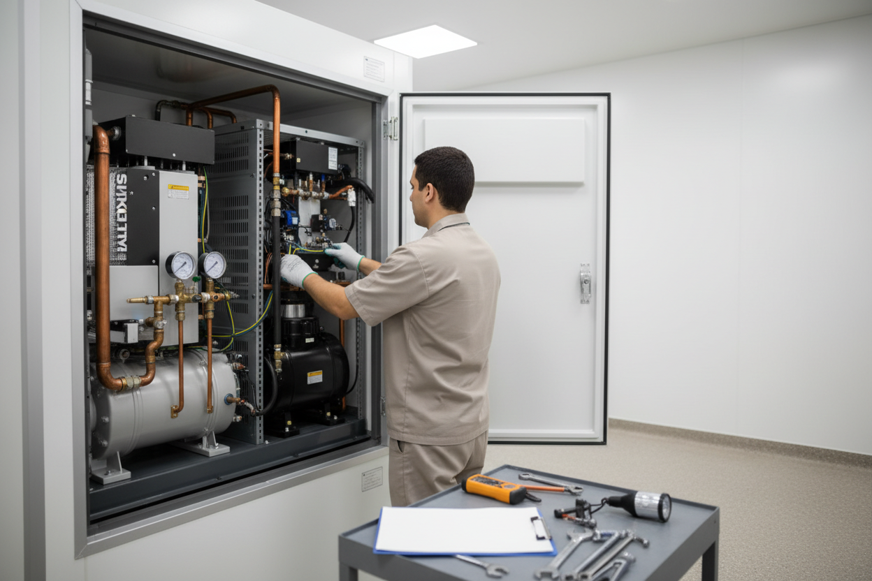 Manutenção em refrigeração comercial e câmara fria